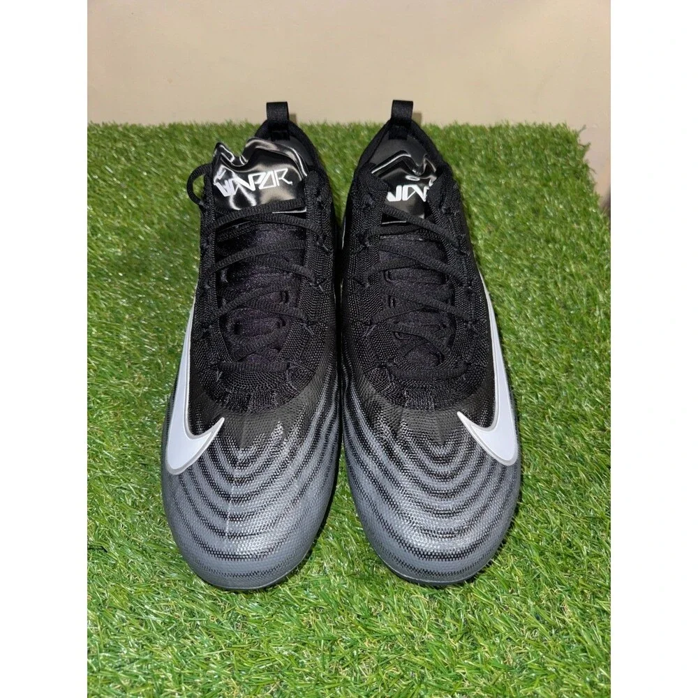 Men's 12 W Nike Zoom Vapor Elite PE Football Cleats Triple Black HV2724-001 NEW